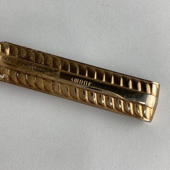Vintage Swank Men's Tie Clip Gold Silver - Picture 3 of 4